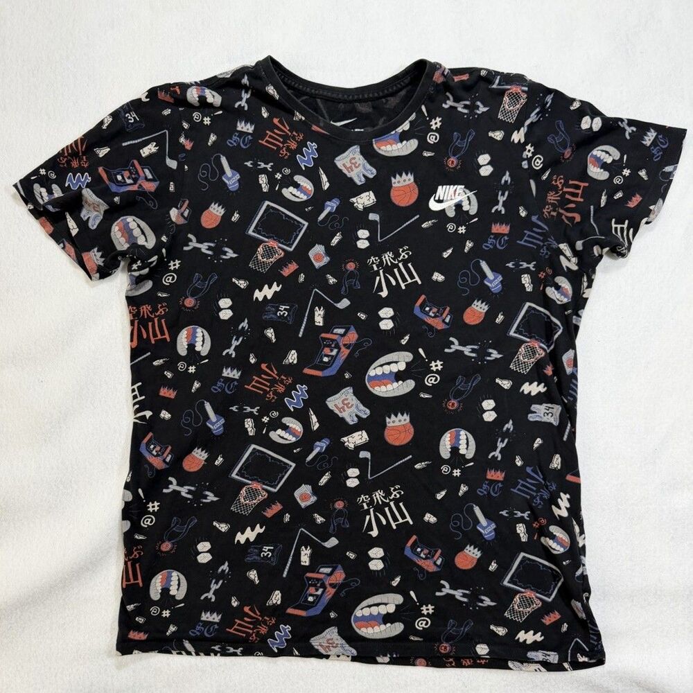 Nike Force All-Over Graphic Print Charles Barkley T-Shirt Sz M